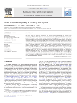 Nickel isotope heterogeneity in the early Solar System Earth and