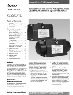 Spring Return and Double Acting Pneumatic Quarter