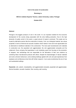 Cork in the sector of construction Renxiang Lu