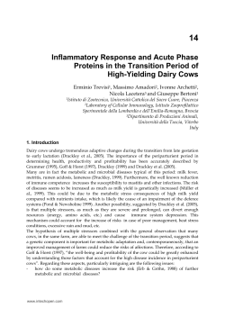 Inflammatory Response and Acute Phase Proteins in