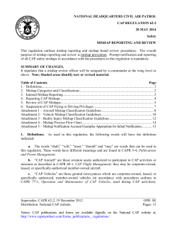CAPR 62-2 Mishap Reporting and Review