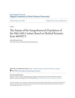 The Stature of the Susquehannock Population of the Mid