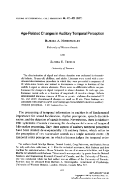 Age-Related Changes in Auditory Temporal Perception