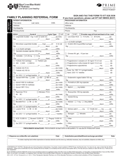 family planning referral form - Blue Cross and Blue Shield of Montana