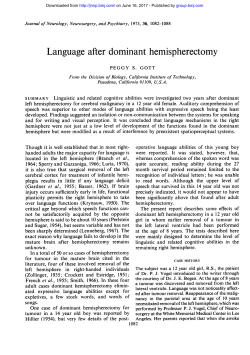 Language after dominant hemispherectomy