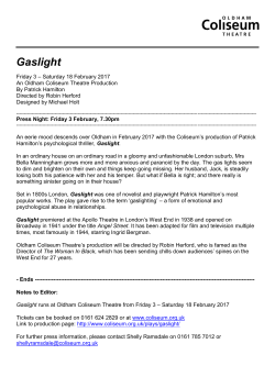 Gaslight - Oldham Coliseum Theatre