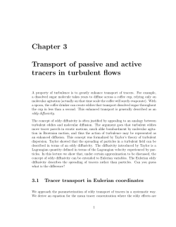 Chapter 3 Transport of passive and active tracers in turbulent flows