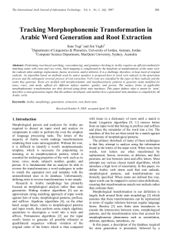 Tracking Morphophonemic Transformation in Arabic Word