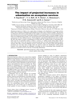 The impact of projected increases in urbanization on ecosystem