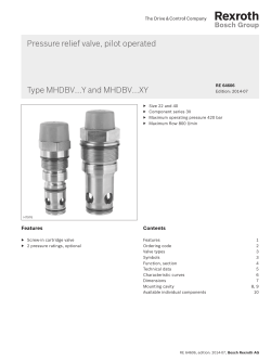 Y and MHDBV…XY - Bosch Rexroth