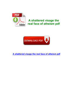 A shattered visage the real face of atheism pdf