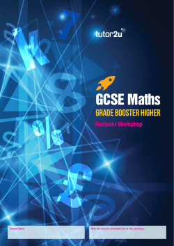 Grade Booster Maths Higher Workbook Sample Chapter