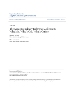 The Academic Library Reference Collection: What`s In, What`s Out