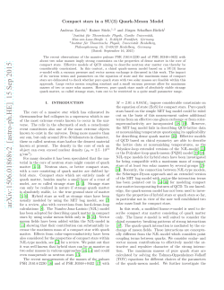 Compact stars in a SU (3) Quark