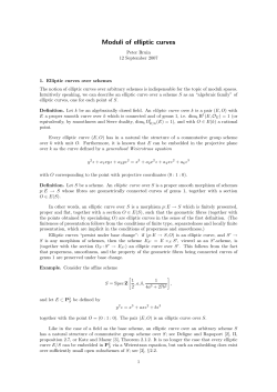 Moduli of elliptic curves