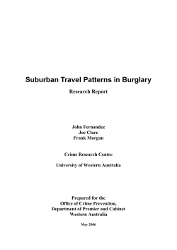 Suburban Travel Patterns in Burglary