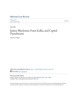 Justice Blackmun, Franz Kafka, and Capital Punishment