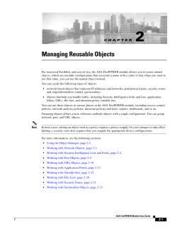 Managing Reusable Objects