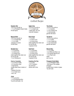 Cocktail Recipes - huberwinery.com