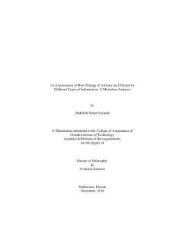 An Examination of How Ratings of Airlines are Effected by Different