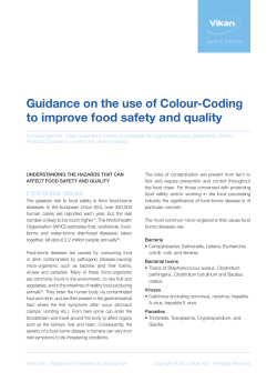 Guidance on the use of Colour-Coding to improve food