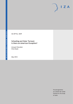 Schooling and Voter Turnout: Is there an American Exception?