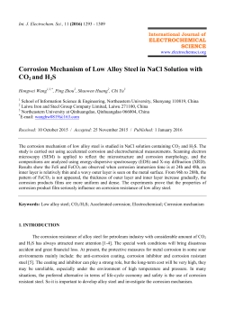 Corrosion Mechanism of Low Alloy Steel in NaCl Solution with CO2