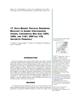 17. data report: physical properties relevant to seismic stratigraphic