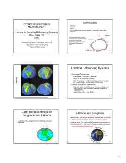 Location Referencing Systems Earth Representation for Longitude