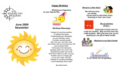 June 2009 Newsletter - KW Seniors Day Program