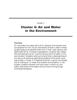 Grade 2, Cluster 4: Air and Water in the
