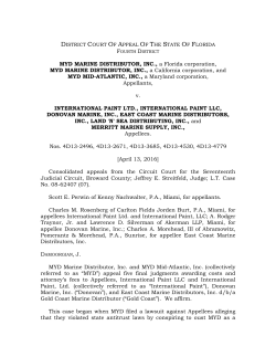 DISTRICT COURT OF APPEAL OF THE STATE OF FLORIDA