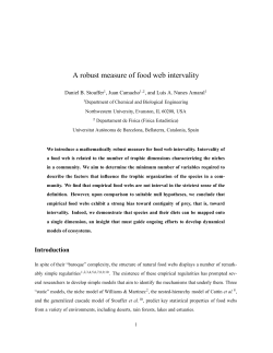 A robust measure of food web intervality