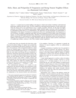 Helix, Sheet, and Polyproline II Frequencies and Strong Nearest