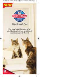 Sterilised Cat - Hill`s Pet Nutrition South Africa