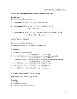 Operations on Relations