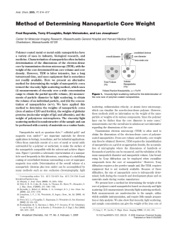 Method of Determining Nanoparticle Core Weight