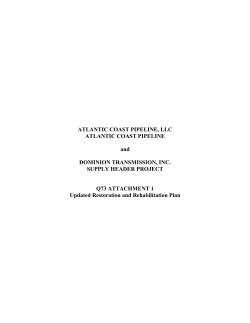 Q73 ATTACHMENT 1, Updated Restoration and Rehabilitation Plan