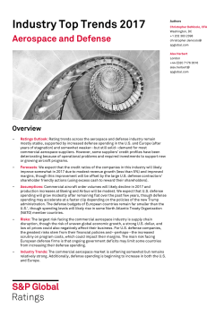 Industry Top Trends 2017: Aerospace and Defense