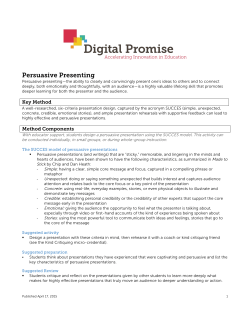 Persuasive Presenting