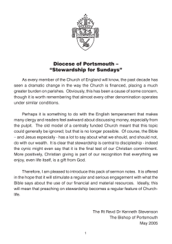 Stewardship for Sundays