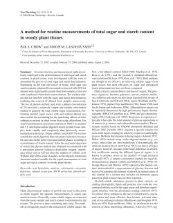 A method for routine measurements of total sugar and starch content