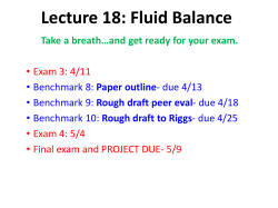 Fluid balanceNOTES