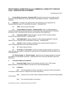 Private Mobile Connection&mdash;Dedicated APN