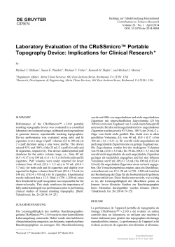 Laboratory Evaluation of the CReSSmicro&trade; Portable