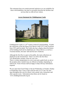 Access Statement for Chiddingstone Castle