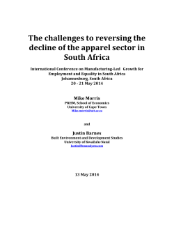 The challenges to reversing the decline of the apparel sector
