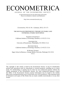 The Revealed Preference Theory of Stable and Extremal Stable