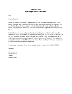 Email or Letter Recruiting Materials &ndash; Example 1