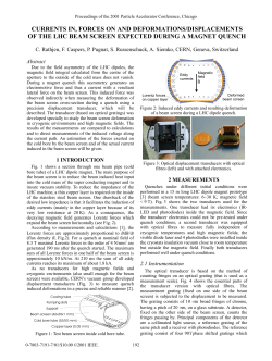 Currents in, Forces on and Deformations/Displacements of the LHC